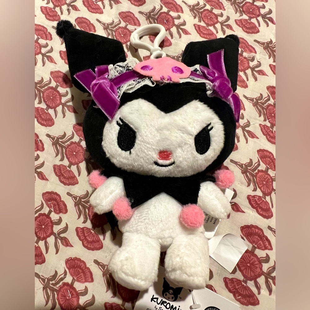 Kuromi Lolita Bag Charm NWT
